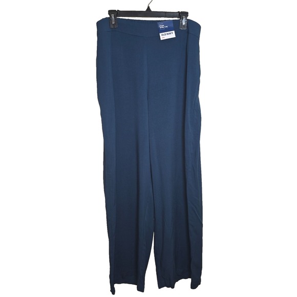 Old Navy Pants - Old Navy Women's High-Waisted Playa Wide-Leg Pants In The Navy Blue Size XXL NWT